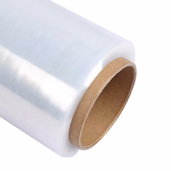Film étirable en PVC transparent, prix d'usine, PE flexible, film clair normal